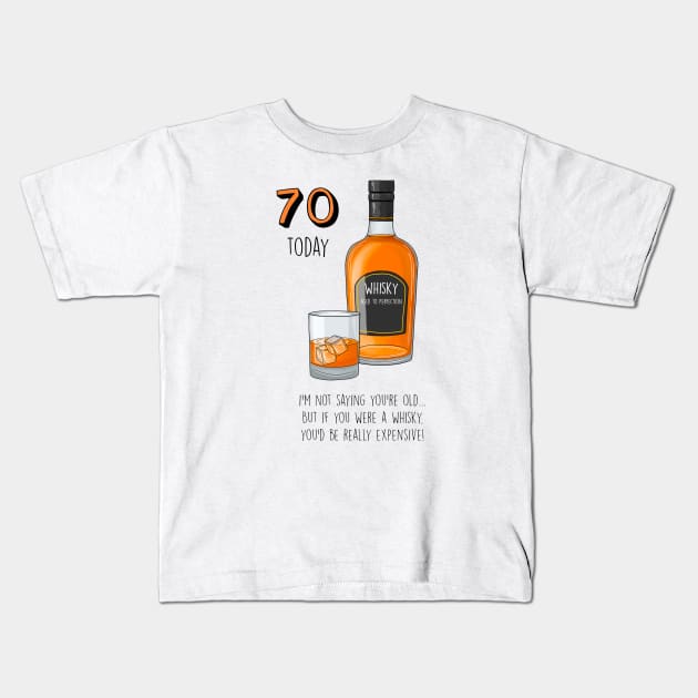 70 Today Whisky Kids T-Shirt by Poppy and Mabel